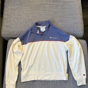 Women’s Champion Vintage Collared Colorblock Sweatshirt M